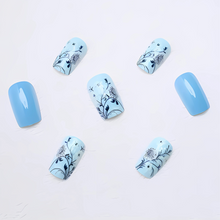 Blue Flowers - Press-On Nails (24PCS)