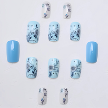 Blue Flowers - Press-On Nails (24PCS)