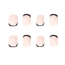 Black and White Geometric French - Press-On Nails (24PCS)