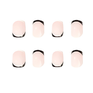 Black and White Geometric French - Press-On Nails (24PCS)