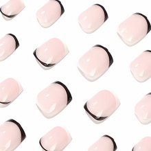 Black and White Geometric French - Press-On Nails (24PCS)