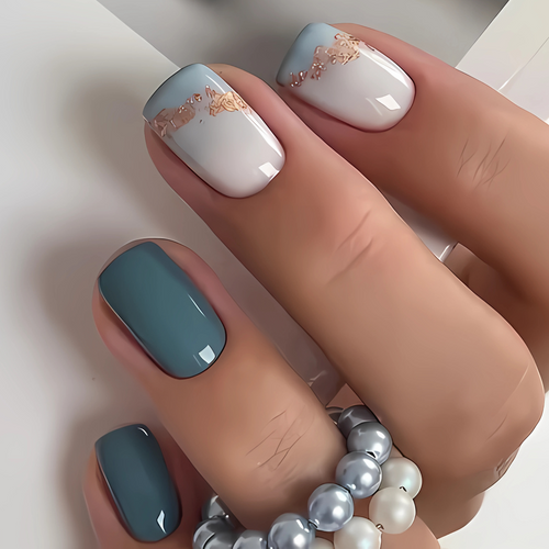 Blue Gradient Glitter - Press-On Nails (24PCS)