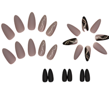 Black Gold Ripple - Press-On Nails (24PCS)