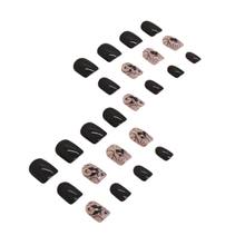 Black and Nude Butterfly Swirl - Press-On Nails (24PCS)