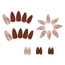 Brown and Gold Marble - Press-On Nails (24PCS)
