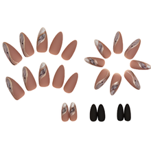 Peachy Marble Gold - Press-On Nails (24PCS)