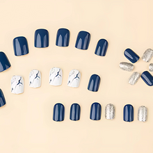 Blue and White Marble - Press-On Nails (24PCS)