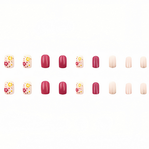 Glitter Floral Short - Press-On Nails (24PCS)