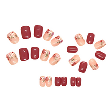 Vintage Floral Short Square - Press-On Nails (24PCS)