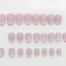Pink & Nude Elegant With Rhinestones - Press-On Nails (24PCS)