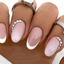 Pink & Nude Elegant With Rhinestones - Press-On Nails (24PCS)