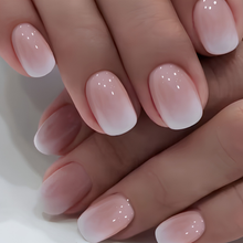 Pinkish White Gradient Medium Square - Press-On Nails (24PCS)